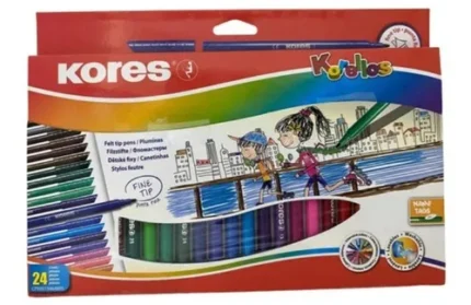 MARCADORES KORELLOS PUNTA FINA 24 COLORES KORES