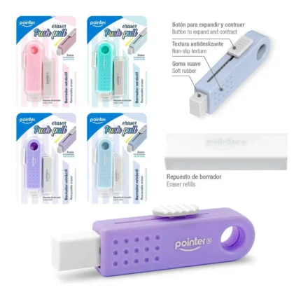BORRADOR RETRACTIL CON REPUESTO POINTER