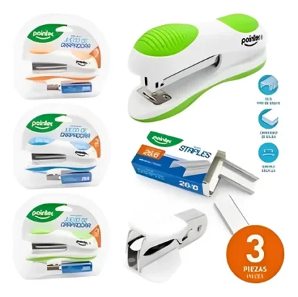 JUEGO DE ENGRAPADORA 3 PZS POINTER