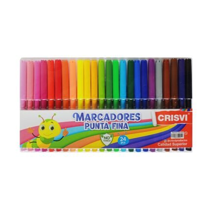MARCADORES PUNTA FINA 24 COLORES CRISVI