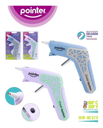 PISTOLA DE SILICON INALAMBRICA RECARGABLE POINTER