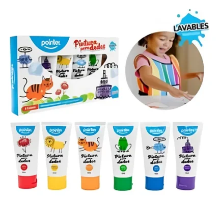 PINTA DEDOS 6 COLORES 60 ML POINTER