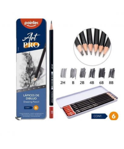 LAPICES DE DIBUJO ART PRO 6UND POINTER