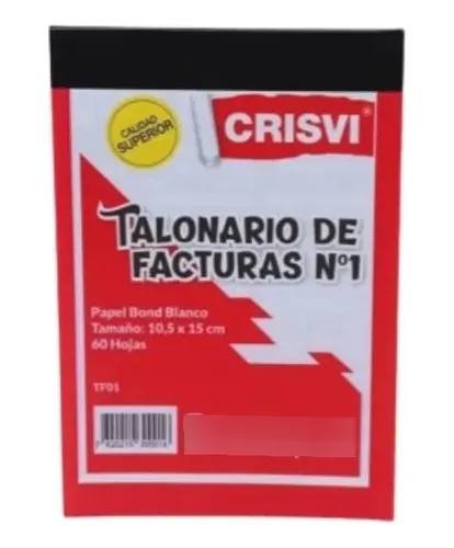 TALONARIO DE FACTURAS Nº1 CRISVI