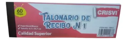 TALONARIO DE RECIBO Nº1 CRISVI