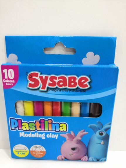 PLASTILINA MODELING CLAY 10 COLORES SYSABE